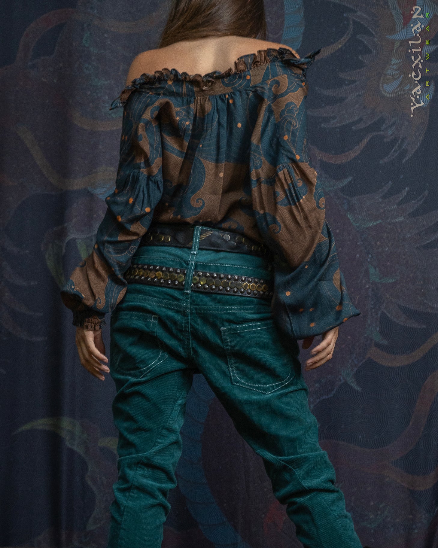 Pants Woman / Double Decker Cotton Kodroi - BOTTLEGREEN